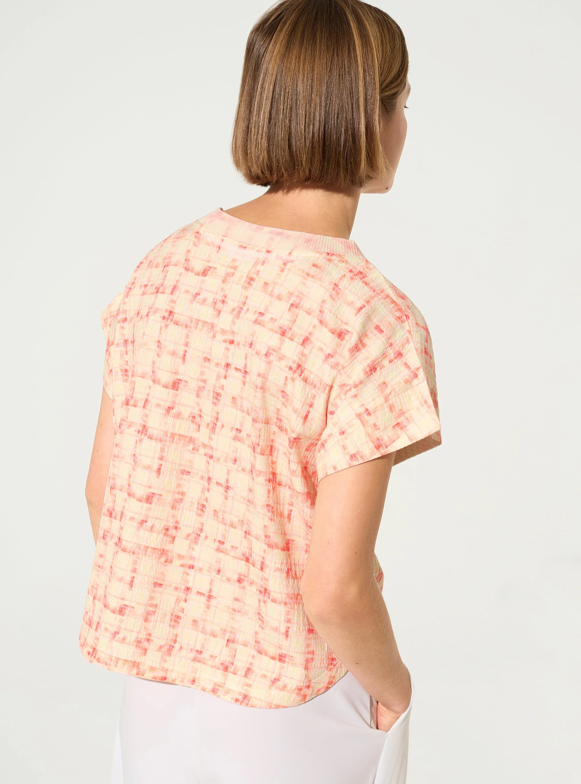 Blouse droite imprimée orange - Image 4