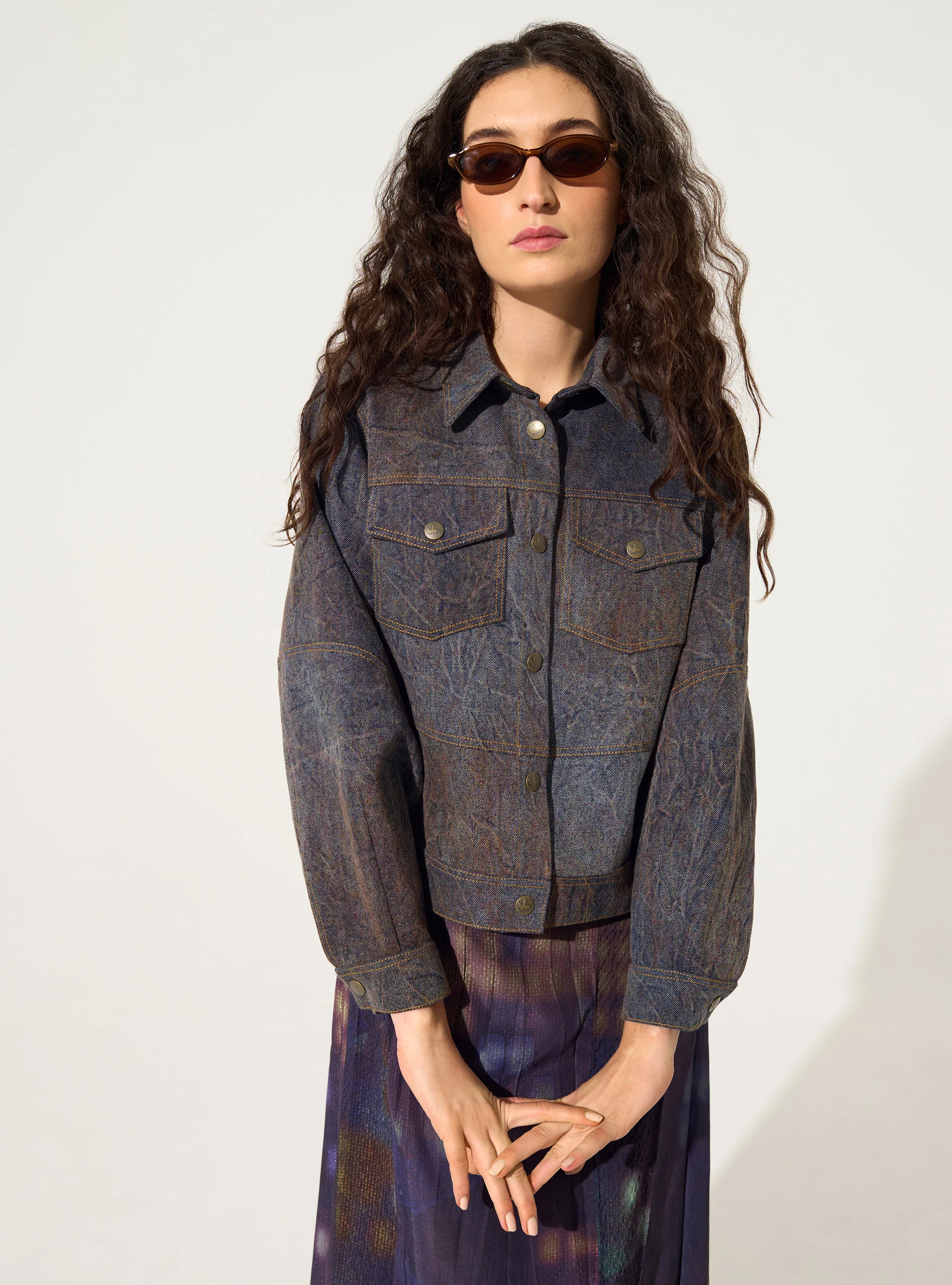 Blouson délavé en denim - Image 3