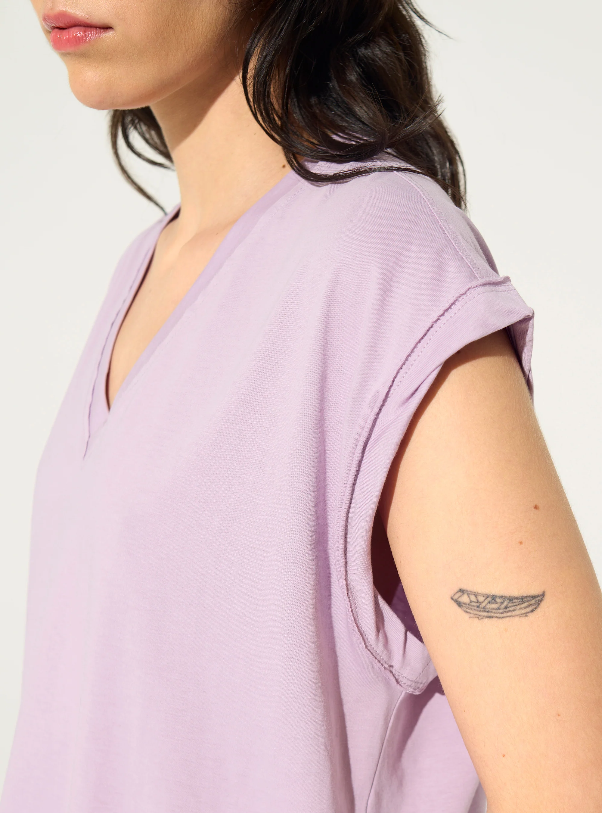 Débardeur en coton biologique violet - Image 3