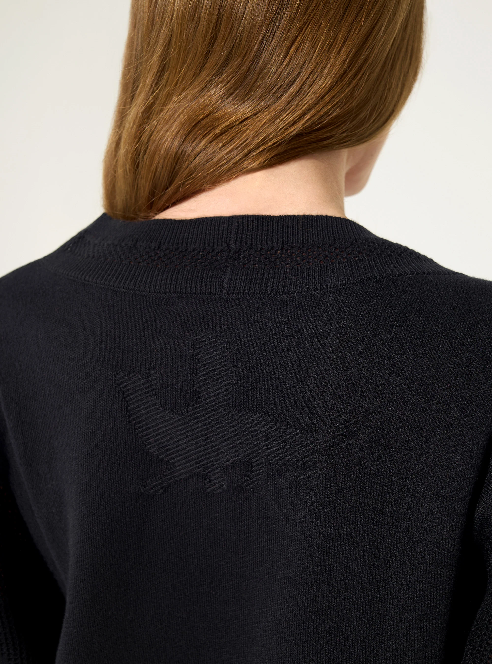 Pull en coton et cachemire noir - Image 5