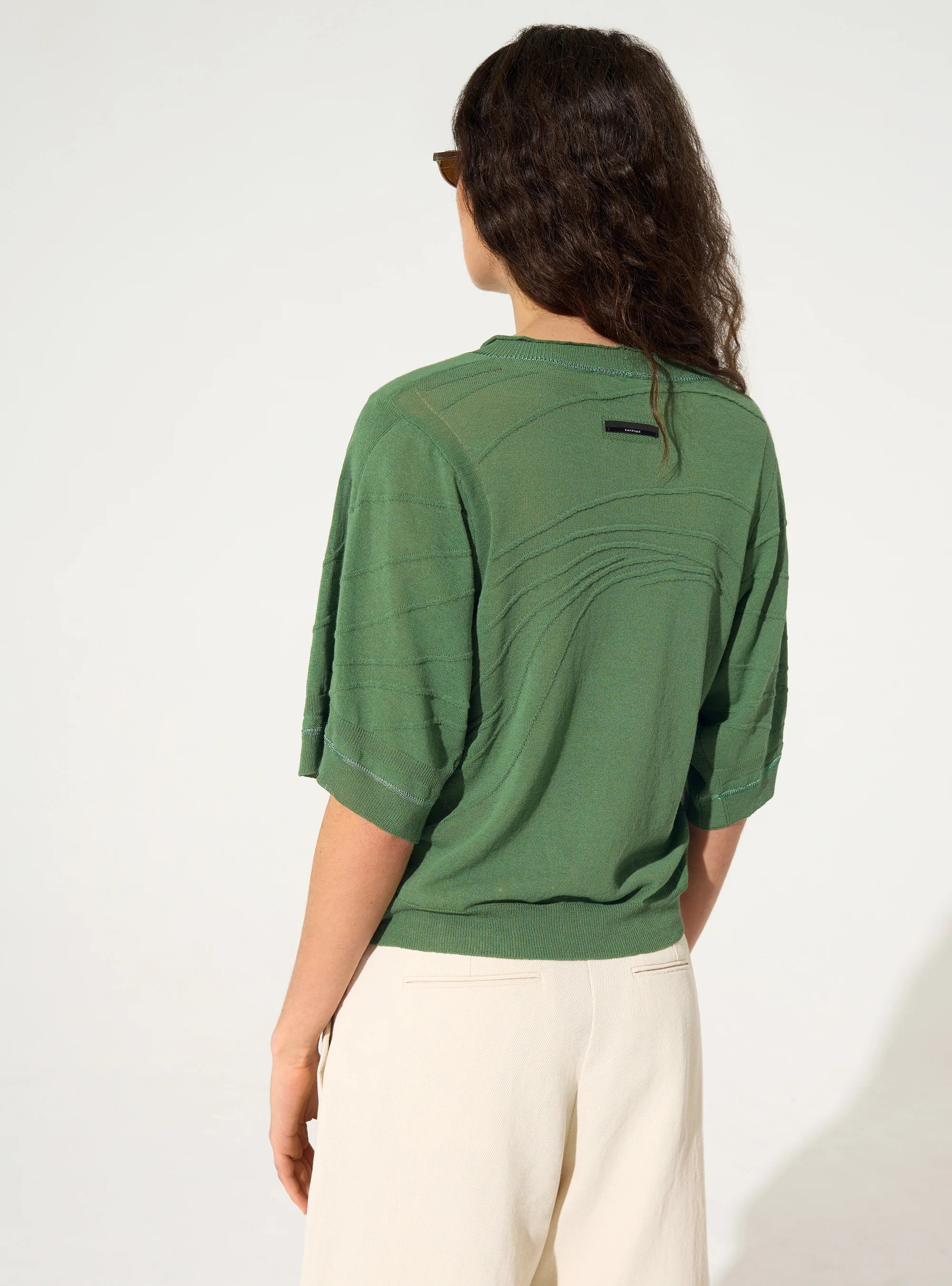 Pull en coton vert - Image 4