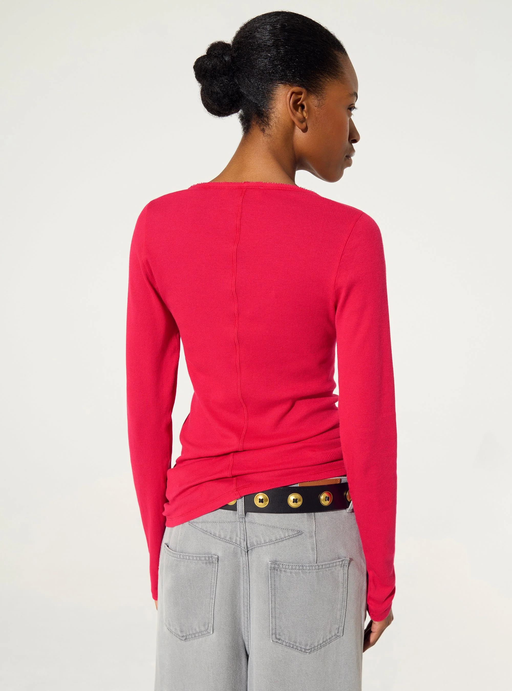 T-shirt en coton biologique rose - Image 3