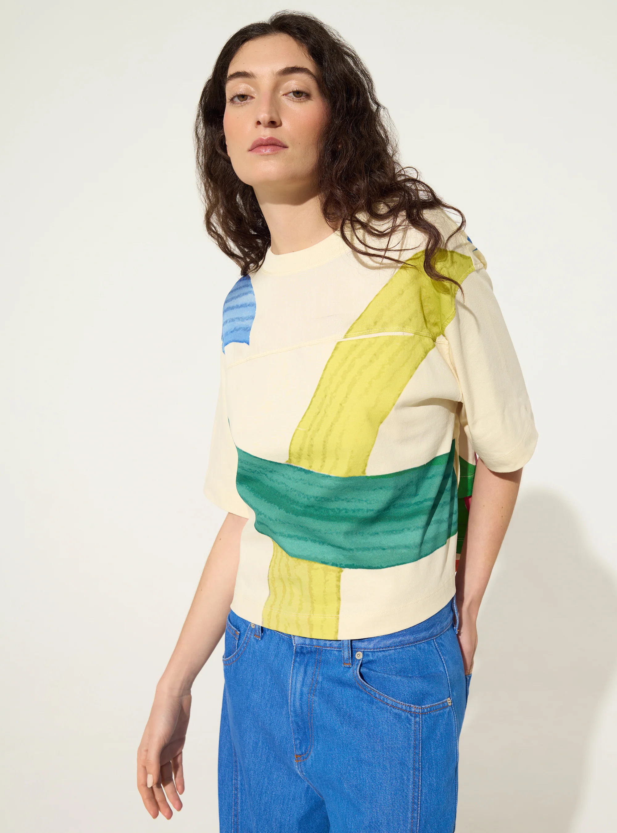 T-shirt imprimé maison en coton bio - Image 3